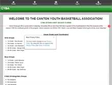Tablet Screenshot of cantonbasketball.org